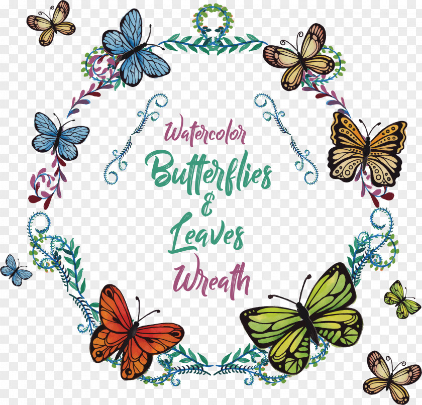 Hand Painted Flower Rattan Butterfly Decorative Box PNG