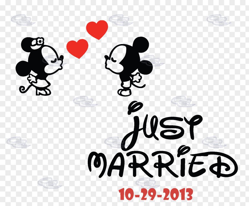 Married Mickey Mouse Minnie T-shirt Kiss The Walt Disney Company PNG