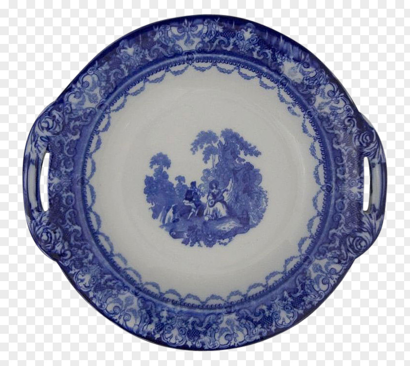 Plate Blue And White Pottery Platter Tableware Porcelain PNG