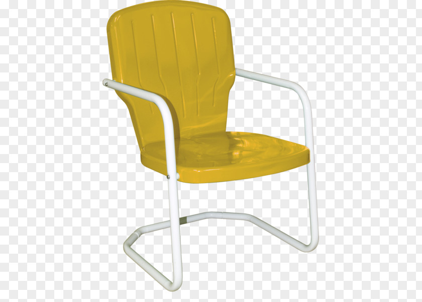 Yellow Chair Garden Furniture Table Patio PNG