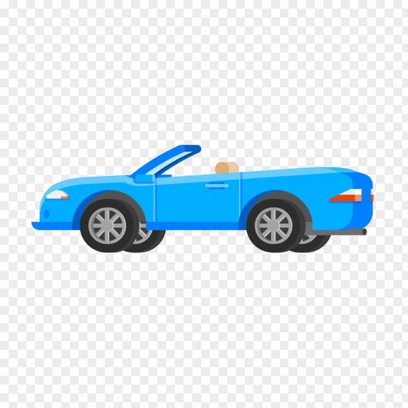 Blue Convertible Luxury Sports Car Vehicle PNG