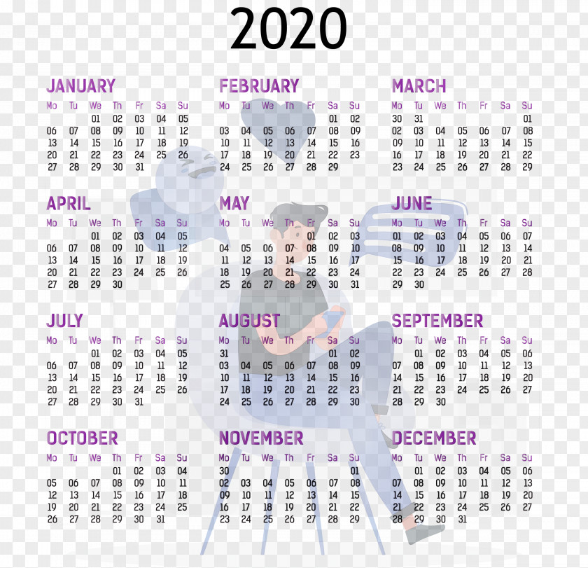 Calendar System Font Purple Meter 2011 PNG
