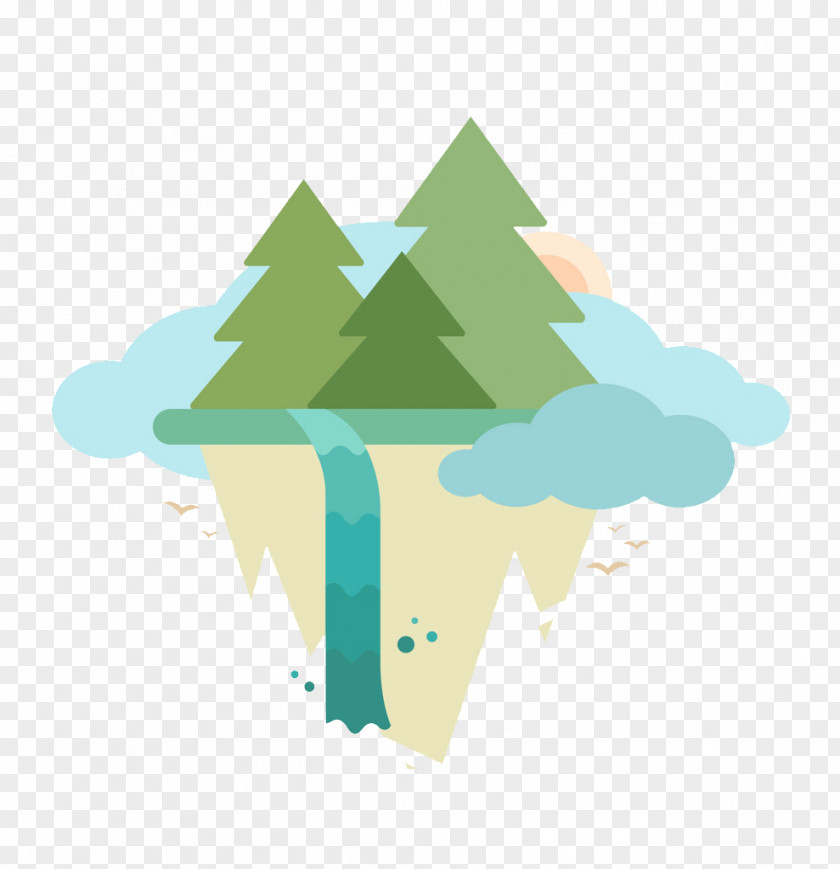 Cartoon Forest Picture Material Illustration PNG