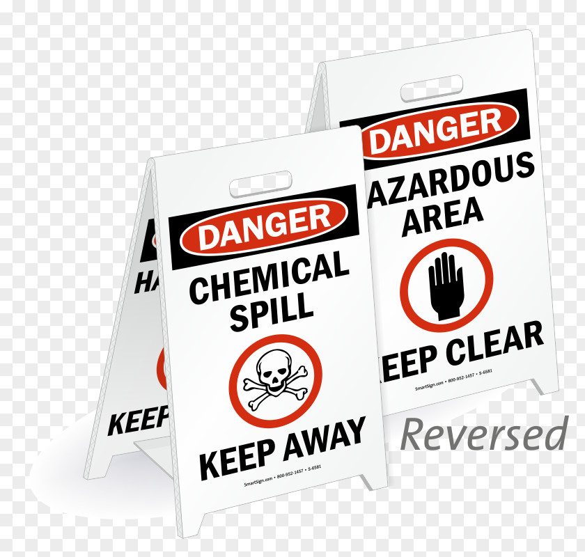 Chemical Spill Hazard Safety Sign Confined Space ANSI Z535 PNG