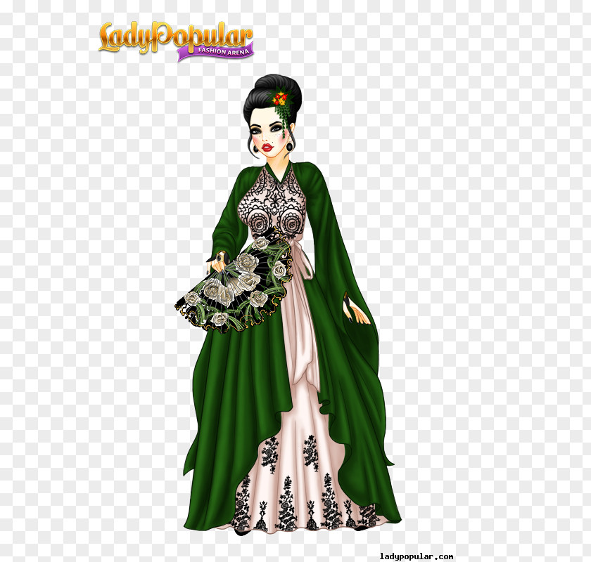 Lady In Gown Popular Fashion Design Clothing Costume PNG