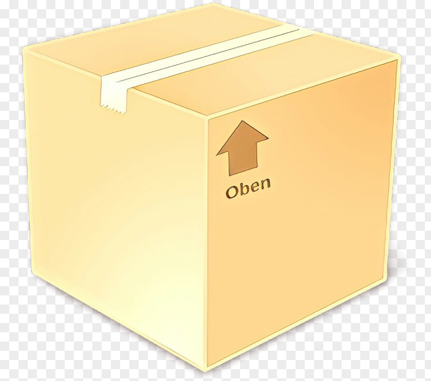 Paper Product Cardboard Box Carton Yellow Shipping Package Delivery PNG