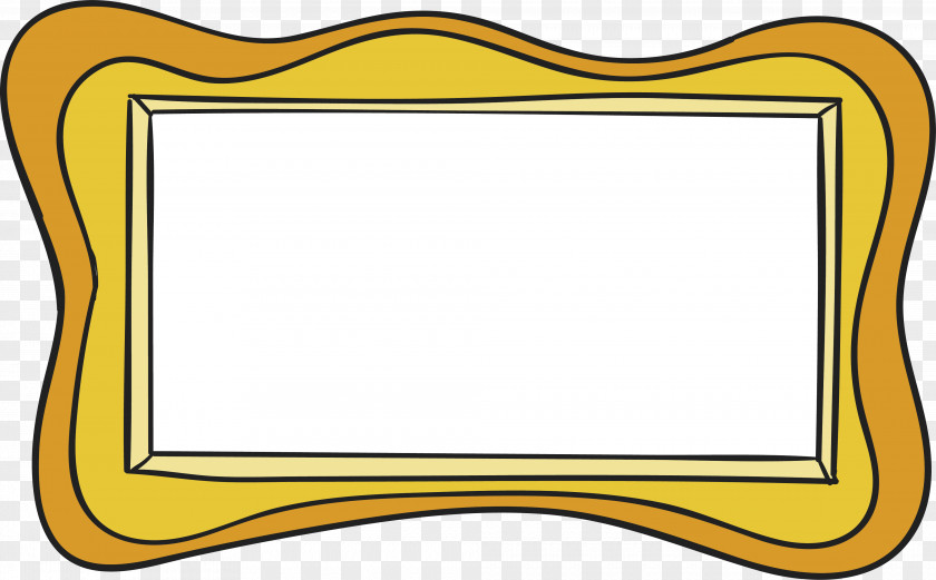 Red Wave Frame Picture Yellow PNG