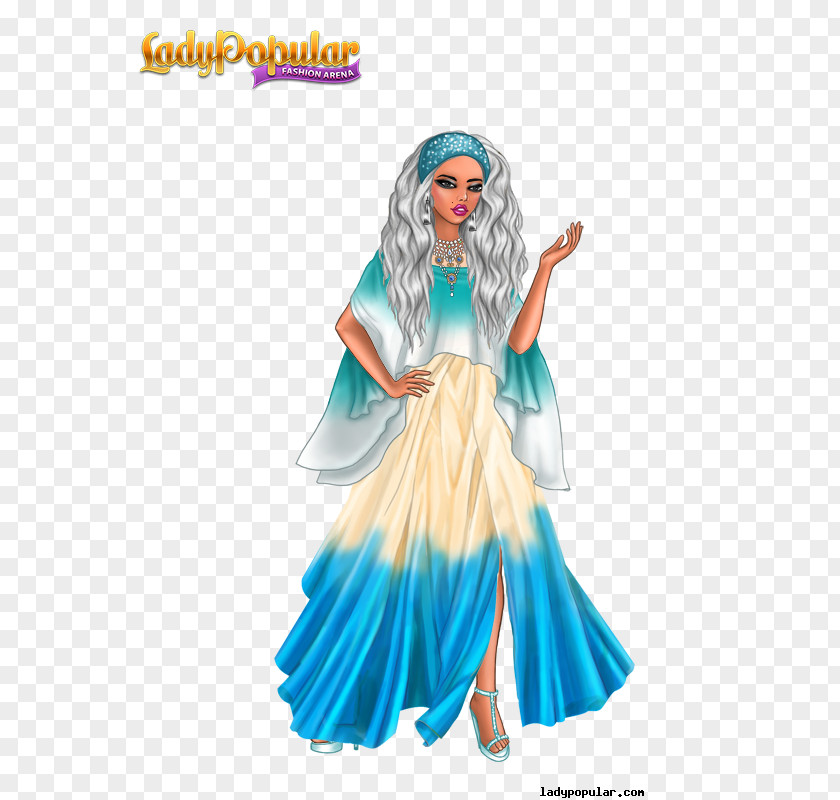 Doll Lady Popular Character Turquoise PNG