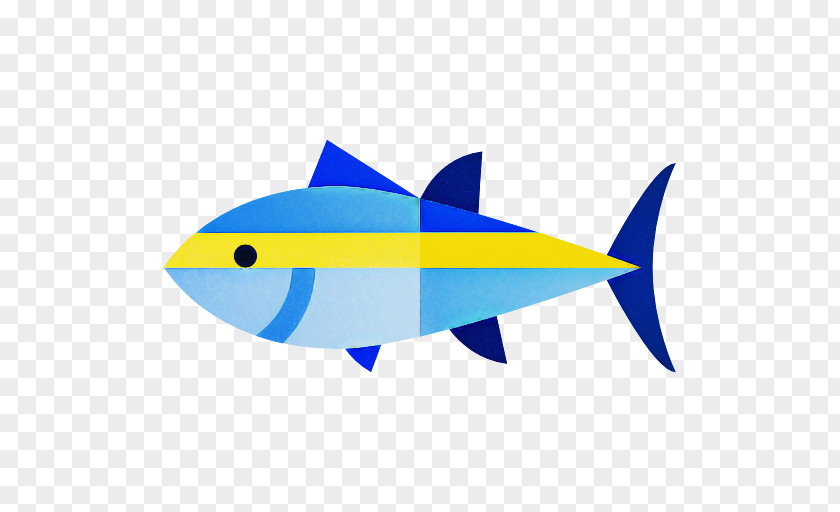 Fish Fin Cobalt Blue Electric PNG