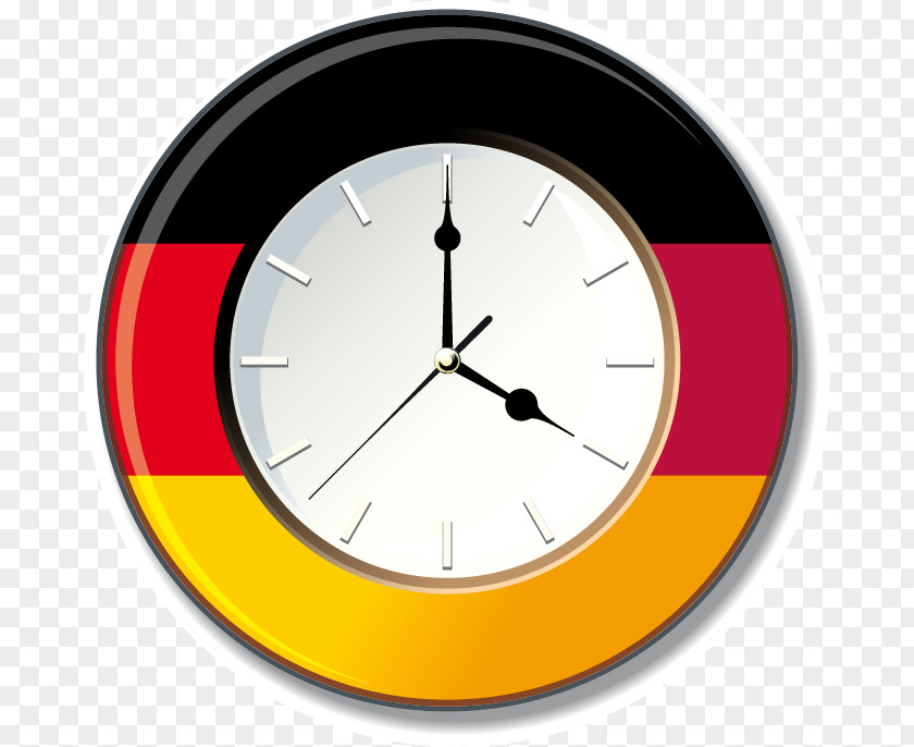 Flag Of Clock Time Element Germany Wall Decal PNG
