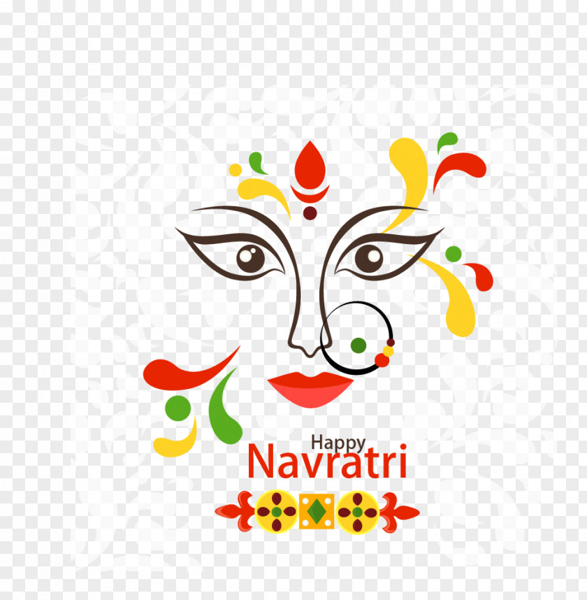 India Dussehra Navaratri Durga Puja Greeting Card Festival PNG