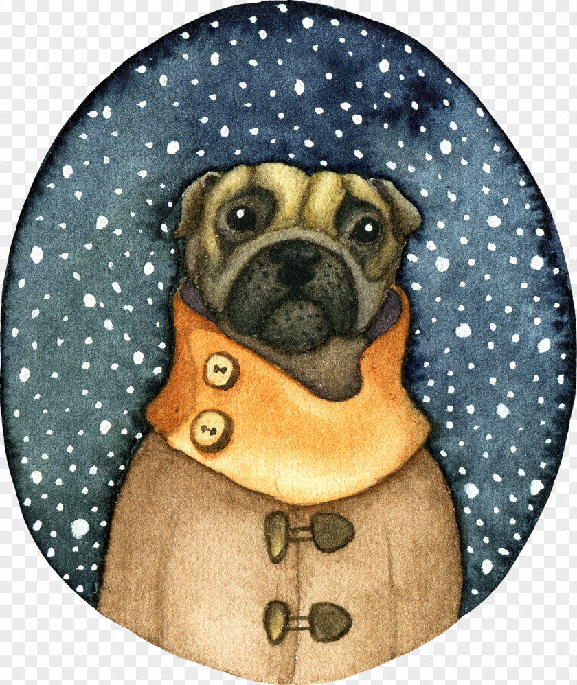 Puppy Pug Christmas Day Gift PNG