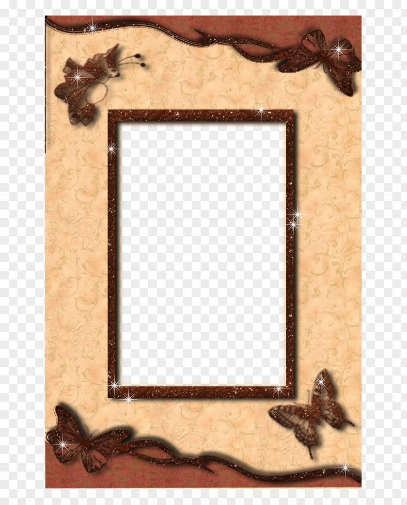 Vintage Yellow Frame Picture PNG