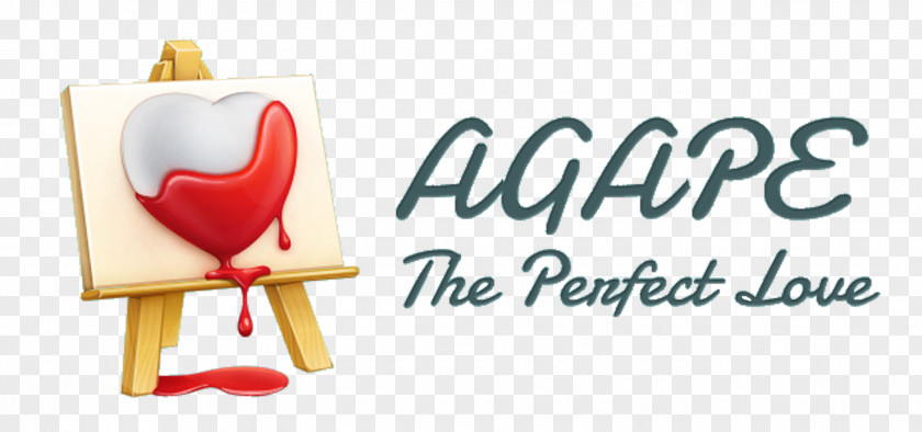 Agape Love Script Heart Valentine's Day Product PNG