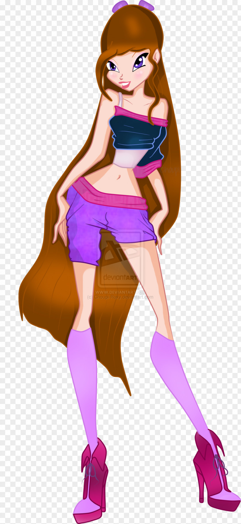 Barbie Illustration Cartoon Purple Character PNG