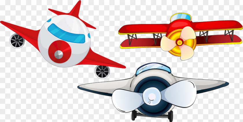 Lovely Aircraft Vector Material Airplane Flight Cartoon Royalty-free PNG