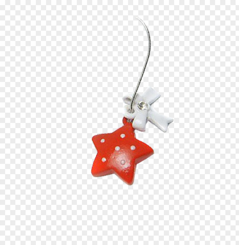 Red Star Earrings Earring Fashion Accessory Bead PNG