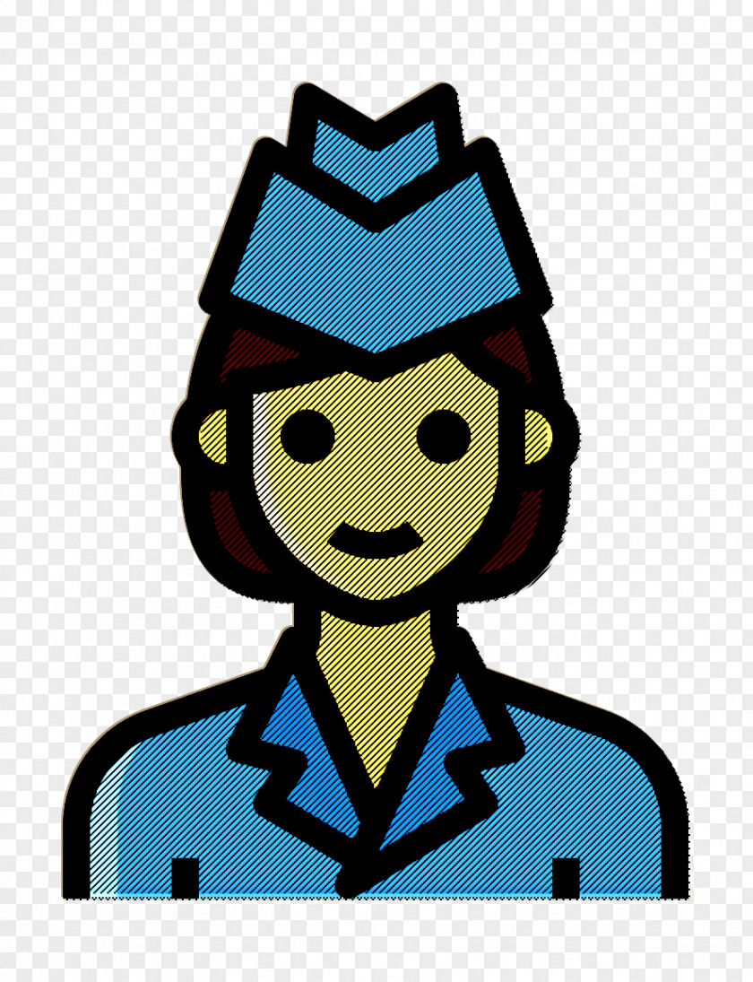 Stewardess Icon Air Hostess Occupation Woman PNG