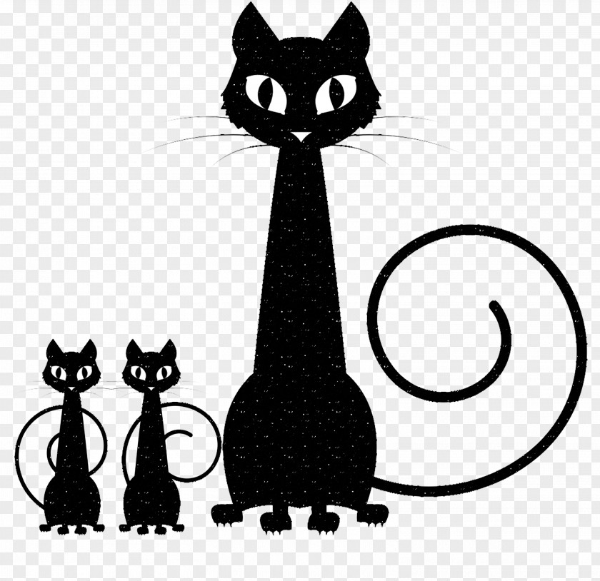 Black Cat Kitten Clip Art PNG