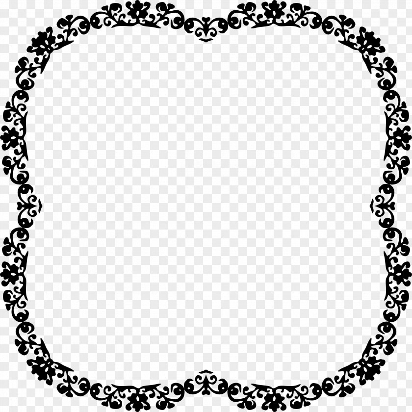 Borders And Frames Black White Drawing Clip Art PNG