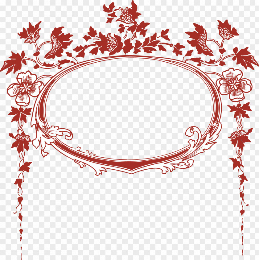 Flower Frame AnnaGoodson Illustration Agency Graphic Design PNG