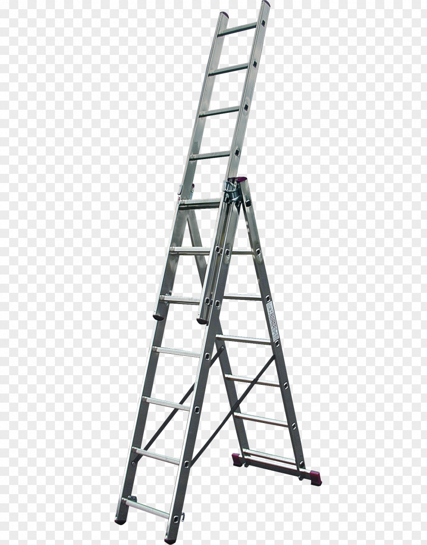 Ladder OBI Hailo Combined Sections Aluminium Stair 2 Combi DIY Store PNG
