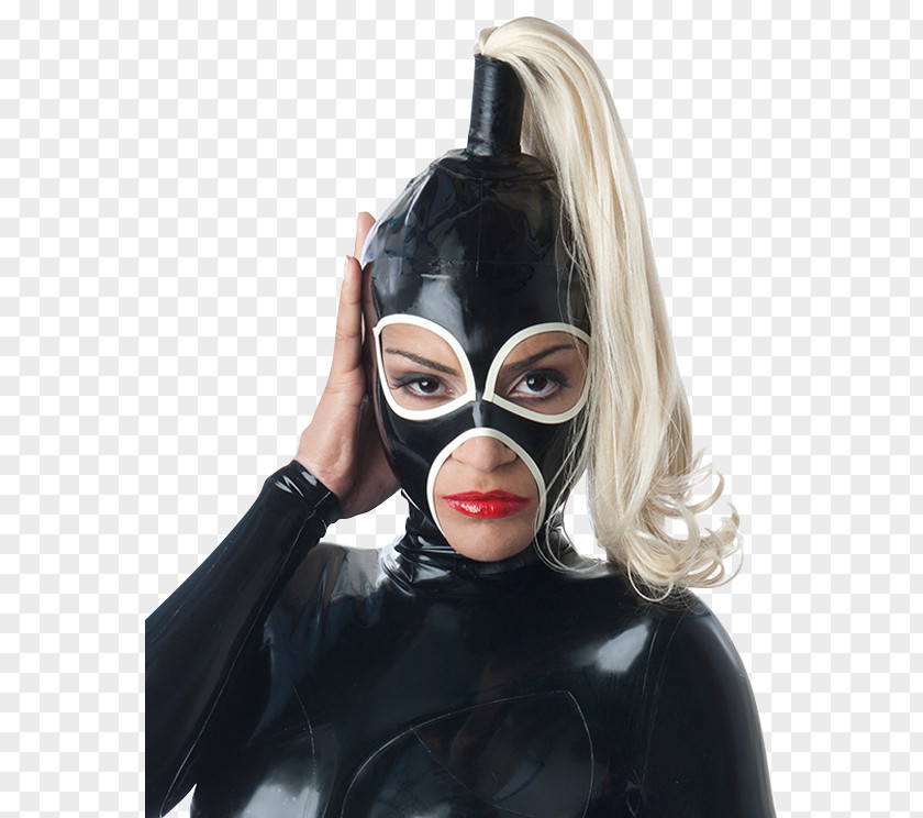 Mask Hood Zentai Latex Catsuit PNG