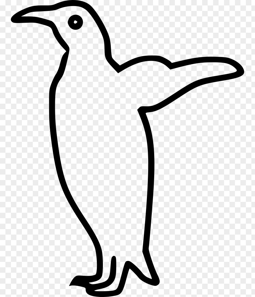 Penguin Clip Art Line Silhouette Cartoon PNG