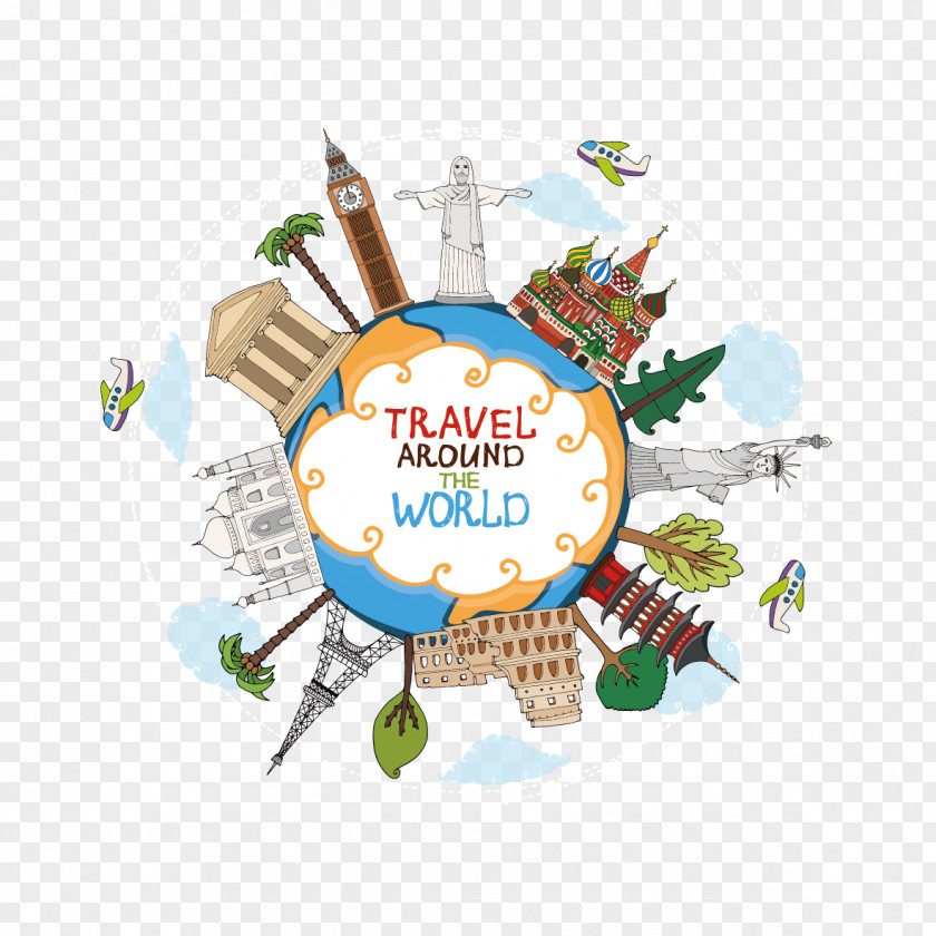 Global Travel World Landmark Clip Art PNG