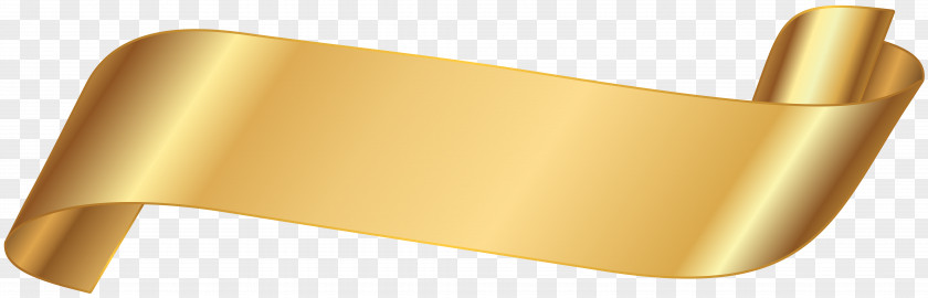 Gold Ribbon Paper Banner Clip Art PNG