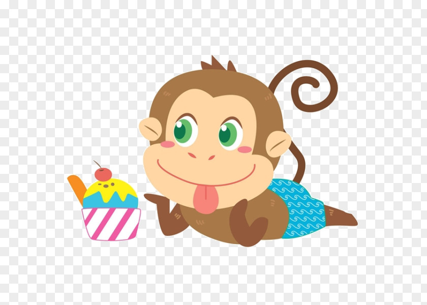 Cartoon Monkey Cake Photography Royalty-free Drawing PNG