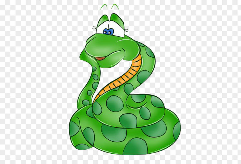 Cartoon Snake Green Anaconda Boa Constrictor Clip Art PNG