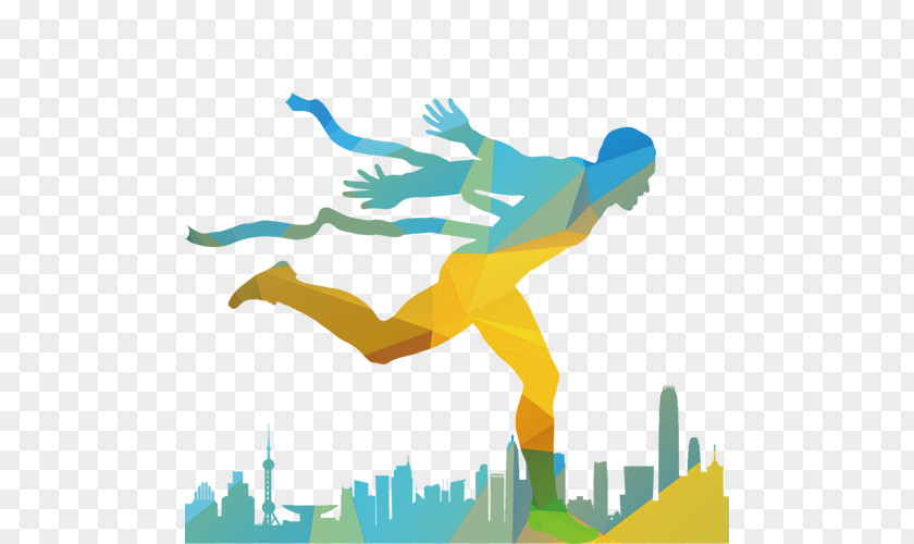 City Running Hard Work Ideas Template Fundal PNG