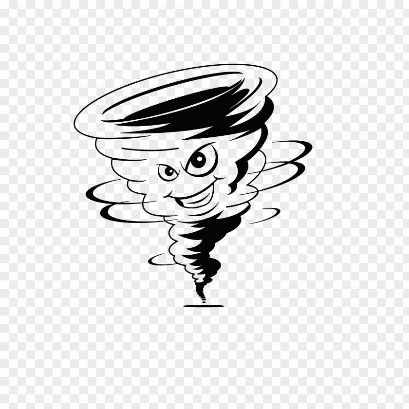 Tornado Strokes Cartoon Wind Storm PNG