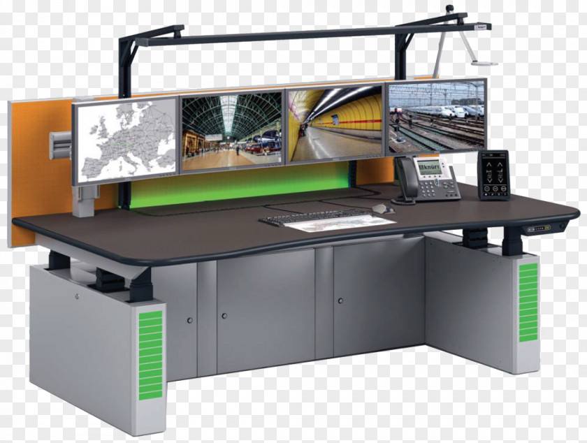 Control Room Workstation Computer System Console Information Technology Desk PNG