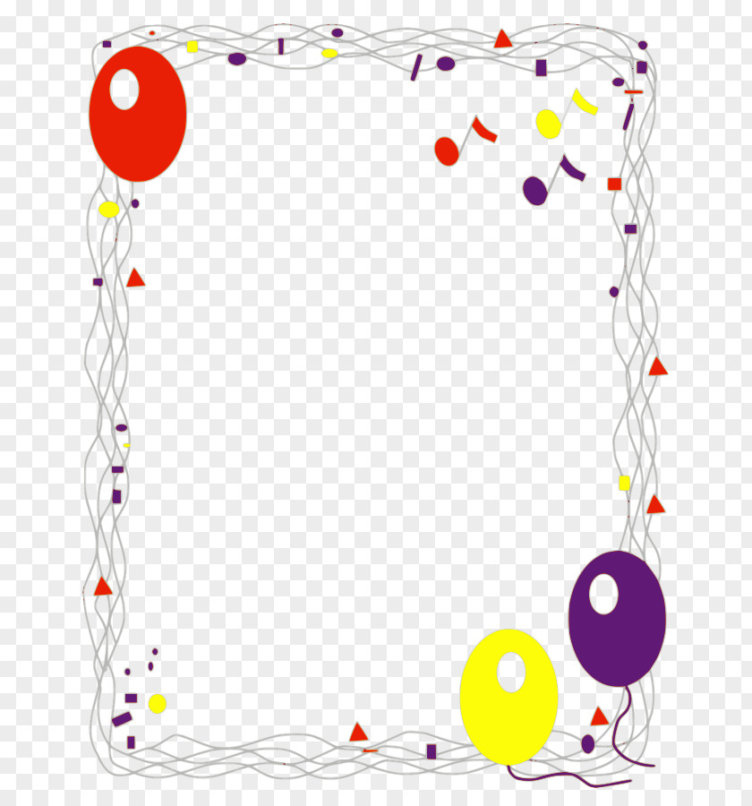 Free Vector Borders Balloon Birthday Content Clip Art PNG