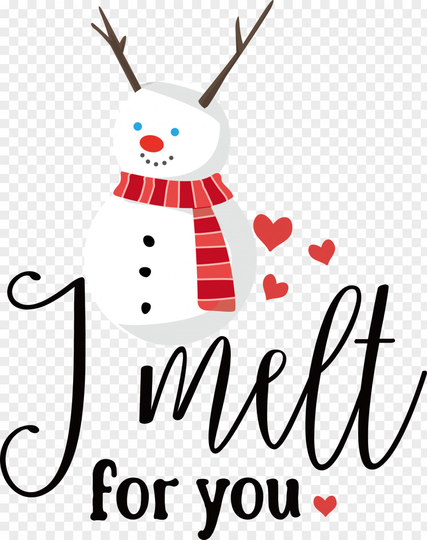 I Melt For You Snowman Winter PNG