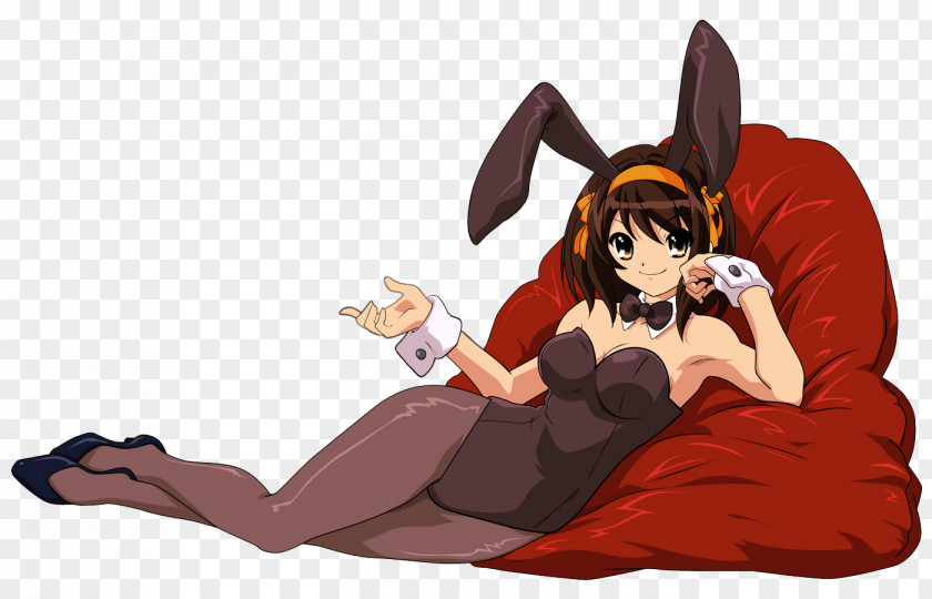 Mikuru Asahina Haruhi Suzumiya Yuki Nagato Kyon Anime PNG Anime, bunny clipart PNG