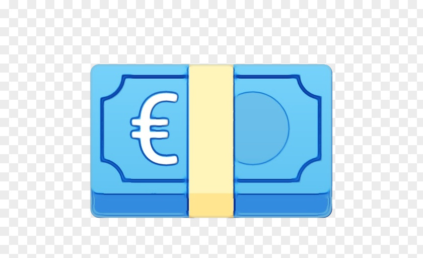 Rectangle Electric Blue Emoji Money PNG