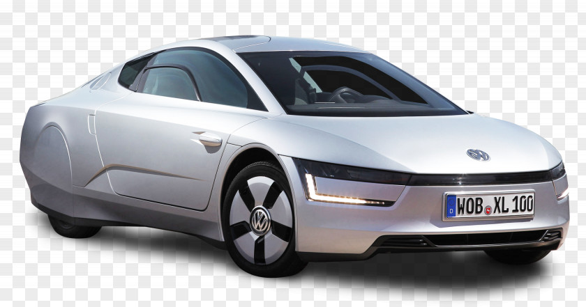 Silver Volkswagen XL1 Car 1-litre Fisker Karma Hybrid Vehicle PNG