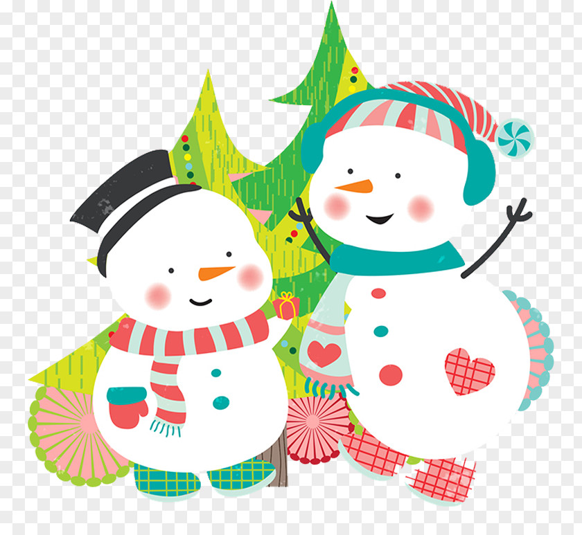 Two Snowman Material Picture Clip Art PNG