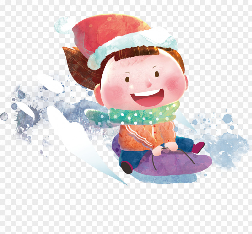Christmas Cartoon Villain Skiing Winter Snow PNG