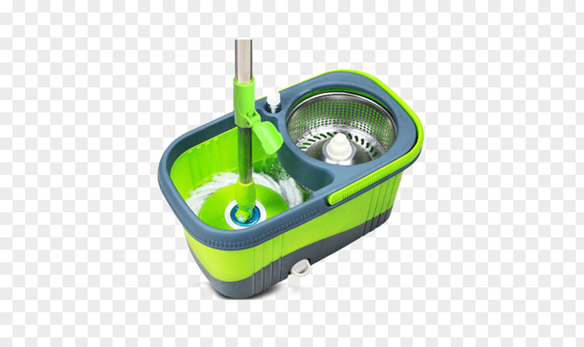 Green Hand Pressure Rotating Mop A Good God Brazil Bucket Handle Broom PNG