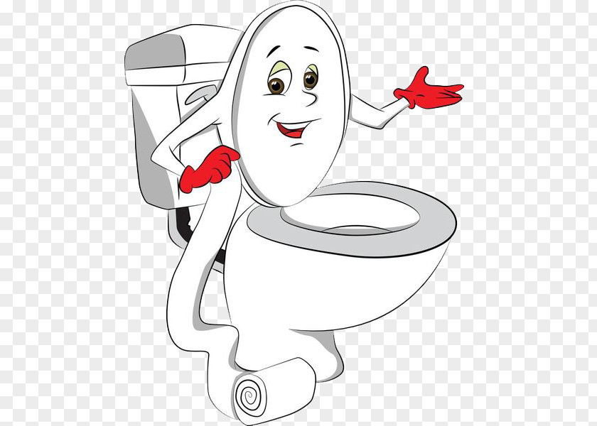 Toilet Man With Paper Drawing Bowl Clip Art PNG