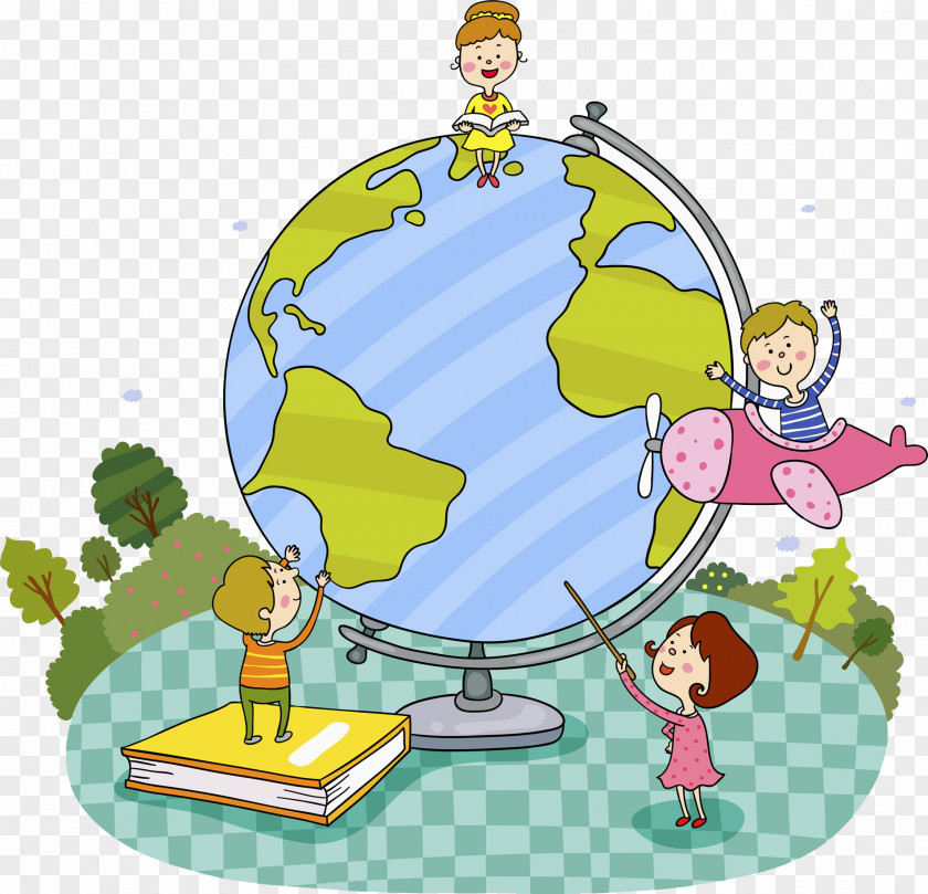 Blue Globe Illustration PNG