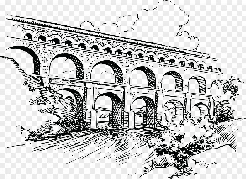Bridge Roman Aqueduct Clip Art PNG