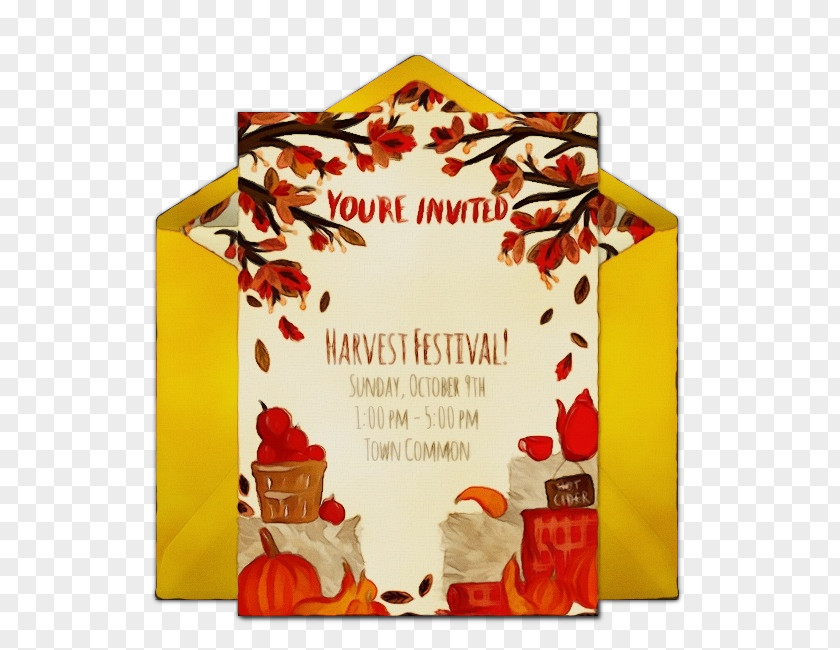 Christmas Eve Wedding Watercolor Invitation PNG