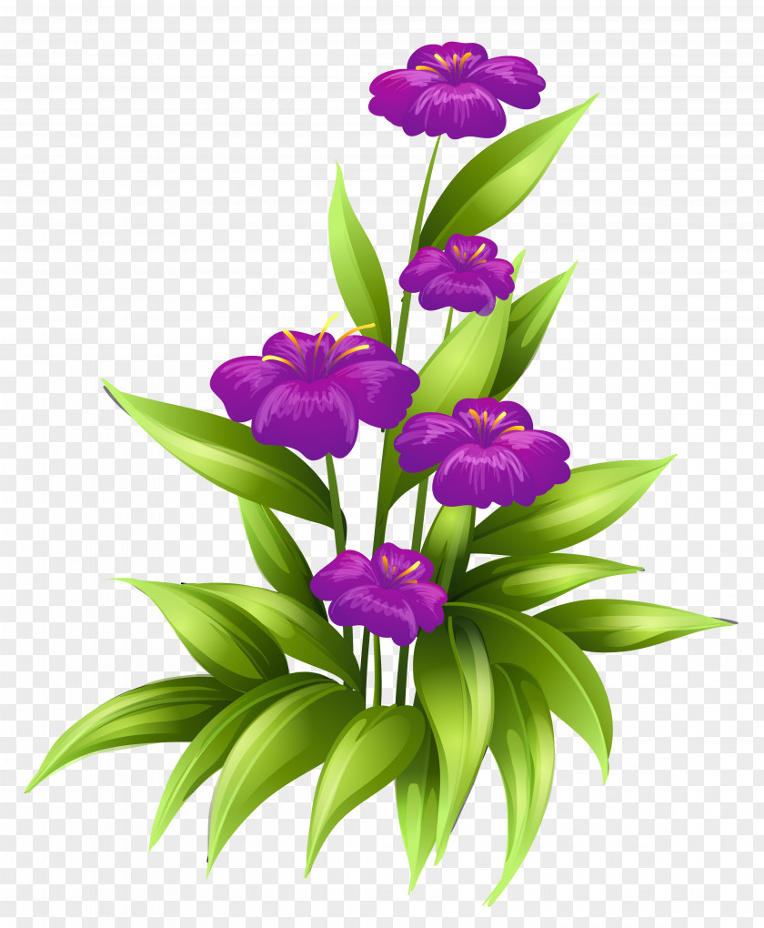 Transparent Purple Flowers Clipart Picture Flower Stock Illustration Clip Art PNG