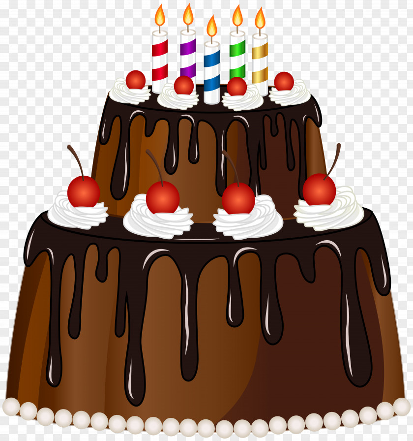 Birthday Cake With Candles Clip Art Image Cupcake Chocolate Torte PNG
