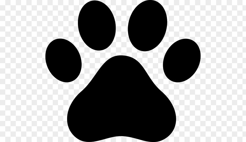 Black Paw Prints Dog Cat Puppy Clip Art PNG